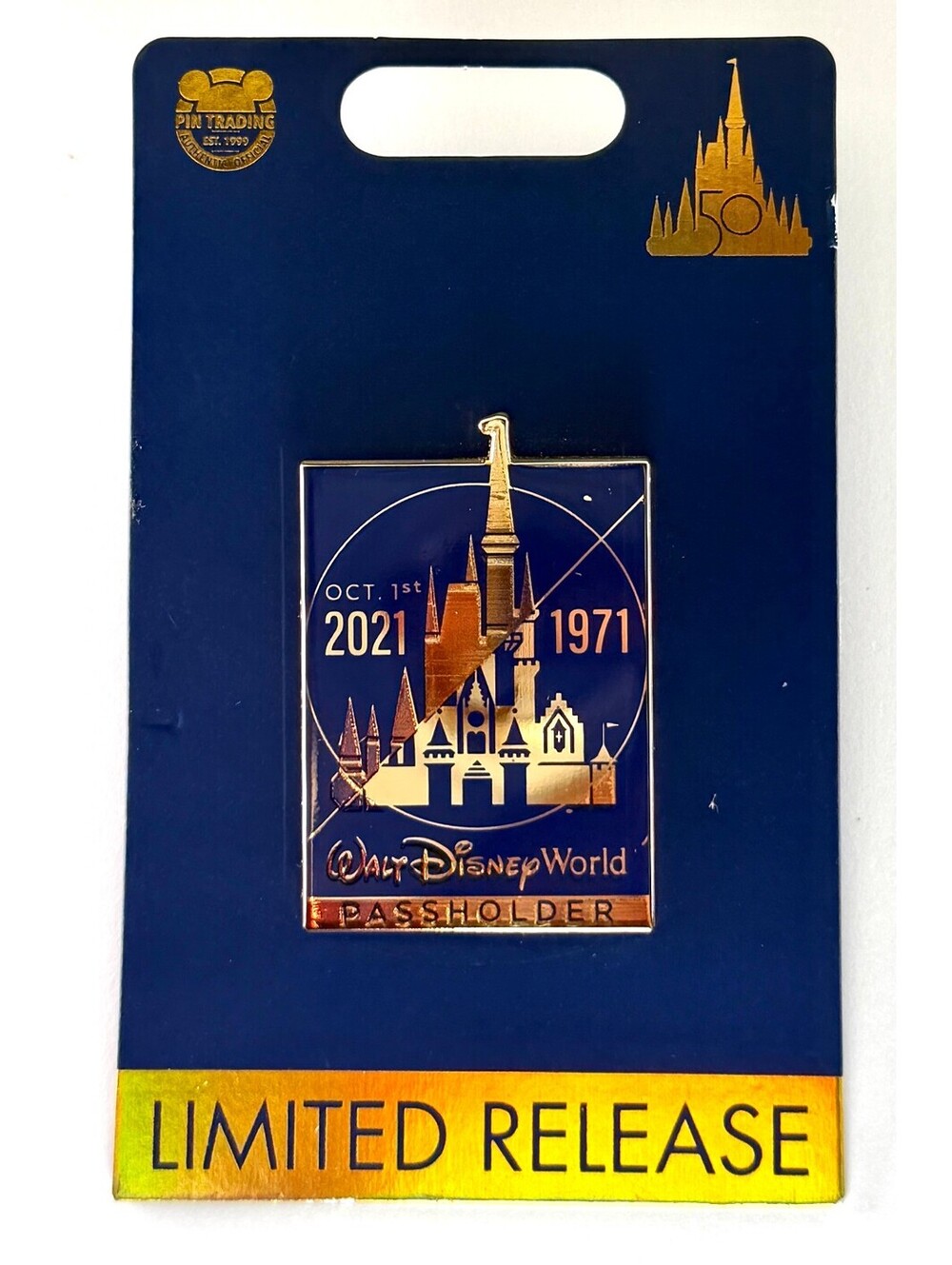 Disney Parks | WDW 50th Passholder Oct 1 1971 2021 Pin | Limited Release